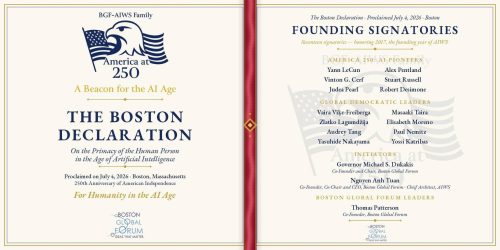 TUYÊN NGÔN BOSTON Về Vị thế Tối thượng của Con người trong Kỷ nguyên Trí tuệ Nhân tạo.